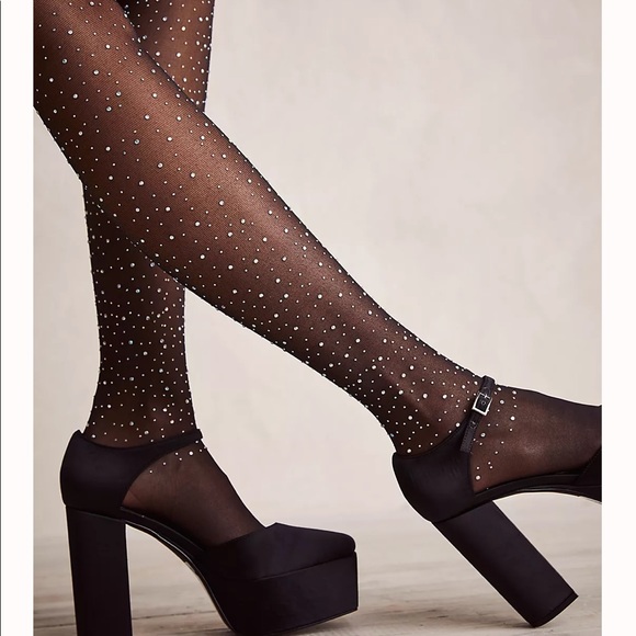 Free People Accessories - Free People Rhinestone Pantyhose